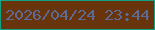 文字の大きさ：2、枠の色：10a284、背景の色：68340b、文字の色：5c6b95 無料ブログパーツのブログ時計