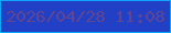 文字の大きさ：4、枠の色：10a5fd、背景の色：2240c6、文字の色：604592 無料ブログパーツのブログ時計