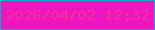 文字の大きさ：3、枠の色：10a9c3、背景の色：ed15bf、文字の色：fa2f9c 無料ブログパーツのブログ時計