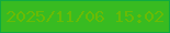 文字の大きさ：2、枠の色：10aa41、背景の色：38bb21、文字の色：68bb05 無料ブログパーツのブログ時計
