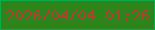 文字の大きさ：1、枠の色：10ab49、背景の色：2c841b、文字の色：ac432e 無料ブログパーツのブログ時計