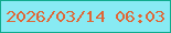 文字の大きさ：2、枠の色：10ab8c、背景の色：88eaf3、文字の色：df6737 無料ブログパーツのブログ時計