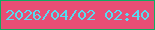 文字の大きさ：5、枠の色：10ac62、背景の色：e84e75、文字の色：55dcf1 無料ブログパーツのブログ時計