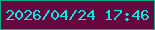 文字の大きさ：4、枠の色：10ac88、背景の色：660840、文字の色：0fe7e2 無料ブログパーツのブログ時計