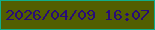 文字の大きさ：3、枠の色：10ad8a、背景の色：525e01、文字の色：280c78 無料ブログパーツのブログ時計
