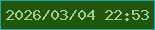 文字の大きさ：1、枠の色：10aeb0、背景の色：23550a、文字の色：9ad28e 無料ブログパーツのブログ時計