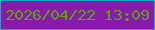 文字の大きさ：3、枠の色：10aec0、背景の色：891bac、文字の色：5e9f11 無料ブログパーツのブログ時計
