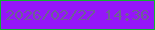 文字の大きさ：4、枠の色：10b232、背景の色：9516f9、文字の色：6d6095 無料ブログパーツのブログ時計