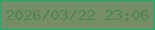 文字の大きさ：4、枠の色：10b26d、背景の色：768e67、文字の色：4e854f 無料ブログパーツのブログ時計