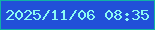 文字の大きさ：3、枠の色：10b2a5、背景の色：2150d8、文字の色：8cfaf4 無料ブログパーツのブログ時計