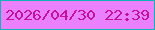 文字の大きさ：3、枠の色：10b2b3、背景の色：eb80fd、文字の色：bf1399 無料ブログパーツのブログ時計