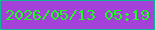 文字の大きさ：4、枠の色：10b596、背景の色：a441d9、文字の色：21fa21 無料ブログパーツのブログ時計