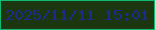 文字の大きさ：4、枠の色：10b974、背景の色：1c360f、文字の色：1a2d8c 無料ブログパーツのブログ時計