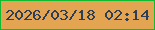 文字の大きさ：1、枠の色：10ba31、背景の色：e4a553、文字の色：2d3f58 無料ブログパーツのブログ時計