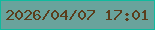 文字の大きさ：5、枠の色：10ba9e、背景の色：69a39c、文字の色：5b3d1c 無料ブログパーツのブログ時計