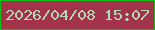 文字の大きさ：4、枠の色：10be19、背景の色：a2334b、文字の色：b3d9b5 無料ブログパーツのブログ時計