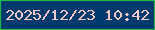 文字の大きさ：5、枠の色：10be43、背景の色：013a6d、文字の色：f3cac5 無料ブログパーツのブログ時計