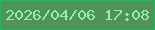 文字の大きさ：4、枠の色：10bf62、背景の色：519356、文字の色：95edae 無料ブログパーツのブログ時計