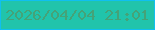文字の大きさ：1、枠の色：10bff0、背景の色：21c4ab、文字の色：44a378 無料ブログパーツのブログ時計