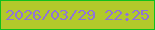 文字の大きさ：1、枠の色：10c01c、背景の色：b2c92b、文字の色：9073d7 無料ブログパーツのブログ時計