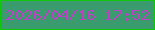 文字の大きさ：4、枠の色：10c70b、背景の色：3a9b6f、文字の色：bd3fc2 無料ブログパーツのブログ時計