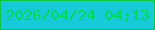 文字の大きさ：3、枠の色：10c742、背景の色：17cad9、文字の色：00dc4f 無料ブログパーツのブログ時計