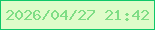 文字の大きさ：3、枠の色：10c769、背景の色：dffcc9、文字の色：7fdd85 無料ブログパーツのブログ時計