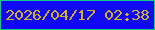 文字の大きさ：1、枠の色：10cf84、背景の色：1109f5、文字の色：d2b129 無料ブログパーツのブログ時計
