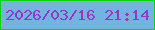 文字の大きさ：4、枠の色：10d108、背景の色：72b4df、文字の色：9339c9 無料ブログパーツのブログ時計