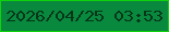 文字の大きさ：2、枠の色：10d20c、背景の色：09893e、文字の色：063619 無料ブログパーツのブログ時計