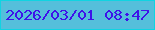 文字の大きさ：2、枠の色：10d4e2、背景の色：55bfdb、文字の色：3e13e9 無料ブログパーツのブログ時計