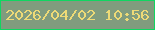 文字の大きさ：4、枠の色：10d661、背景の色：809c7e、文字の色：edda77 無料ブログパーツのブログ時計
