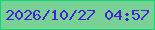 文字の大きさ：2、枠の色：10d77a、背景の色：79d195、文字の色：4821d5 無料ブログパーツのブログ時計