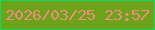 文字の大きさ：3、枠の色：10d95d、背景の色：6da31b、文字の色：ee8d7e 無料ブログパーツのブログ時計