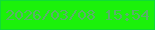 文字の大きさ：1、枠の色：10dc35、背景の色：1bf10a、文字の色：5ab06a 無料ブログパーツのブログ時計