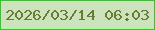 文字の大きさ：3、枠の色：10dd0b、背景の色：cde3bd、文字の色：687c33 無料ブログパーツのブログ時計