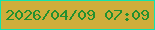 文字の大きさ：2、枠の色：10e4ad、背景の色：ceae3b、文字の色：23902f 無料ブログパーツのブログ時計