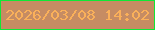 文字の大きさ：5、枠の色：10e736、背景の色：c68c63、文字の色：fab05a 無料ブログパーツのブログ時計