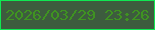 文字の大きさ：4、枠の色：10e752、背景の色：3d5c3e、文字の色：3f9321 無料ブログパーツのブログ時計