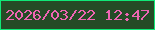 文字の大きさ：2、枠の色：10e877、背景の色：254b26、文字の色：ef65b3 無料ブログパーツのブログ時計