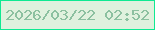 文字の大きさ：3、枠の色：10e992、背景の色：e0f1de、文字の色：8cc0a0 無料ブログパーツのブログ時計
