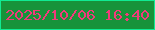 文字の大きさ：2、枠の色：10eb93、背景の色：17933a、文字の色：f03b7b 無料ブログパーツのブログ時計