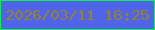 文字の大きさ：3、枠の色：10ee51、背景の色：5064e9、文字の色：968328 無料ブログパーツのブログ時計