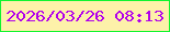 文字の大きさ：3、枠の色：10f42f、背景の色：fdf1a9、文字の色：b100ec 無料ブログパーツのブログ時計