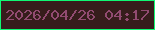 文字の大きさ：4、枠の色：10f873、背景の色：361d1c、文字の色：914b71 無料ブログパーツのブログ時計