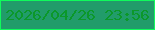 文字の大きさ：5、枠の色：10fa5c、背景の色：219c6a、文字の色：0b982a 無料ブログパーツのブログ時計