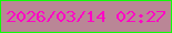 文字の大きさ：1、枠の色：10fb08、背景の色：ba8696、文字の色：fe06c4 無料ブログパーツのブログ時計