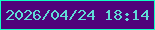 文字の大きさ：5、枠の色：10ffc4、背景の色：50027b、文字の色：60d9d7 無料ブログパーツのブログ時計