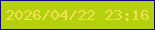 文字の大きさ：4、枠の色：110482、背景の色：b5d10d、文字の色：f0e254 無料ブログパーツのブログ時計
