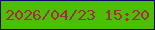 文字の大きさ：3、枠の色：110564、背景の色：4cbf05、文字の色：a22d47 無料ブログパーツのブログ時計